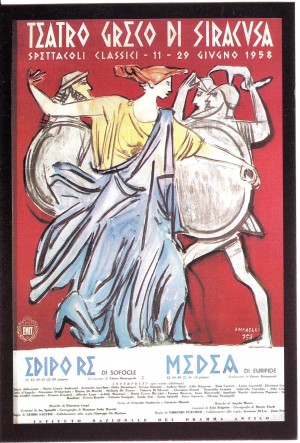 Vintage poster for Greek Theater Siracusa